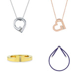 Build Your Own Couple Set: Omega and Omega Heart necklaces, Crown ring and Theta bracelet